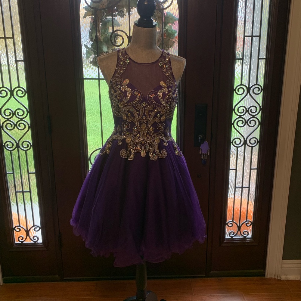 Purple Rhinestone Dress from Camille La Vie